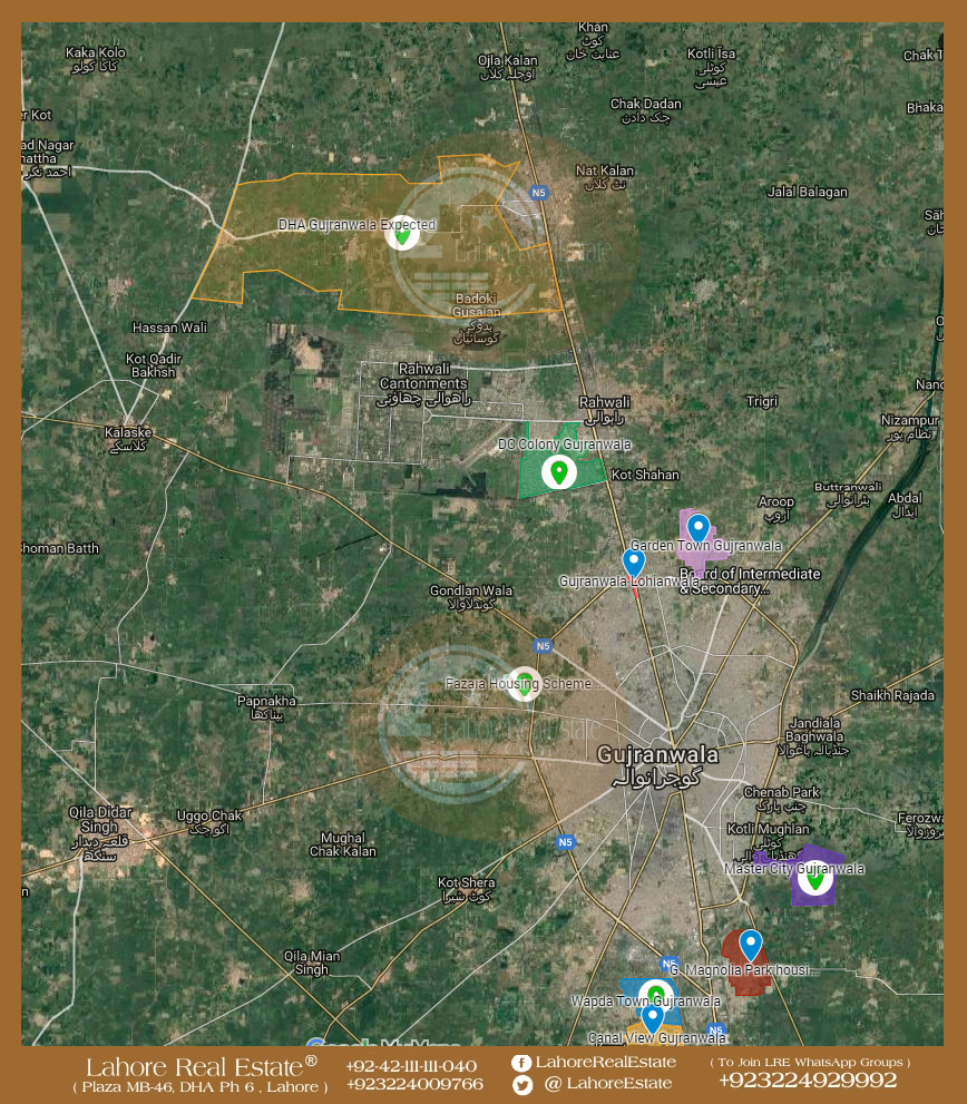 dha-gujranwala-location-map